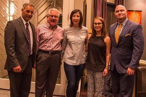(l to r) Dr. Eyal Sela; A. J. and Suellen Rosmarin;  Sara Golman, Mgr., Israel & Overseas, Dallas Federation; and Bradley Laye, CEO of the Dallas Federation