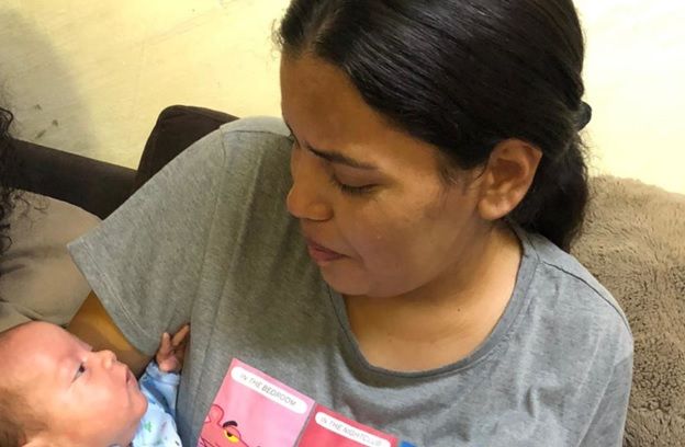 Mira Ali and her baby